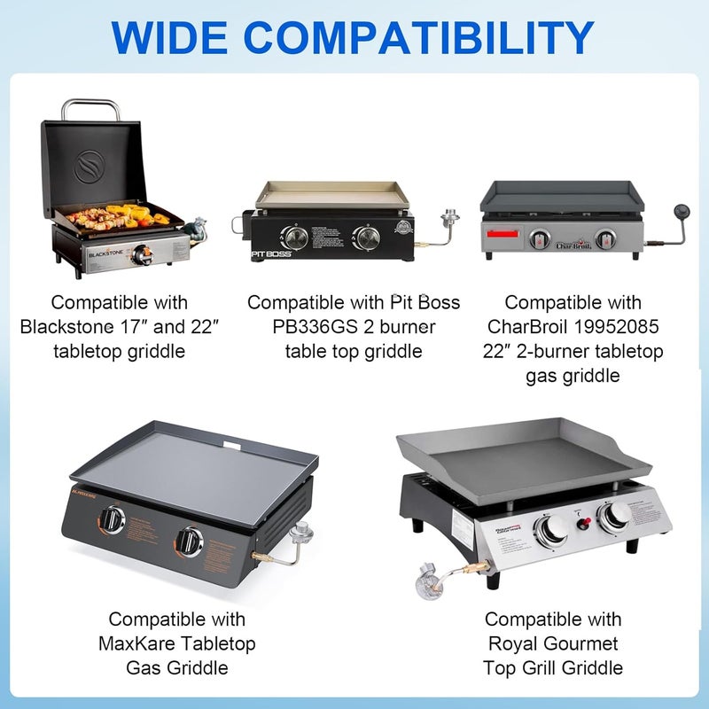 Catilon Grill Griddle Regulator Compatible with Blackstone 17" and 22" Tabletop Propane Griddle Regulator Adapter Replacement for Pit Boss 19952085 PB336GS 2 Burner Propane Grill Regulator - Image 2